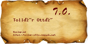 Tollár Ottó névjegykártya