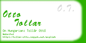 otto tollar business card